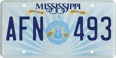 MS license plate AFN493