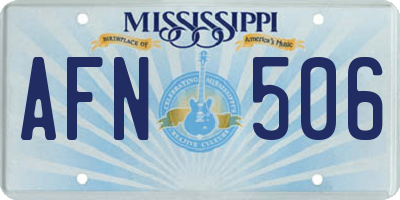 MS license plate AFN506