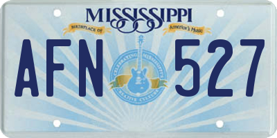 MS license plate AFN527