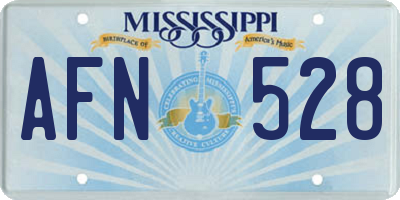 MS license plate AFN528