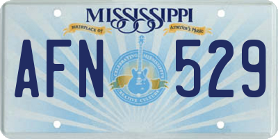 MS license plate AFN529