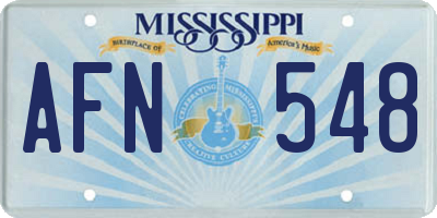 MS license plate AFN548