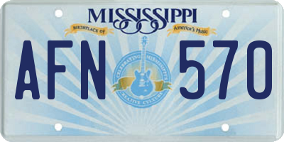 MS license plate AFN570