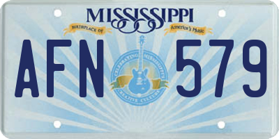 MS license plate AFN579