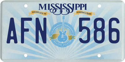 MS license plate AFN586