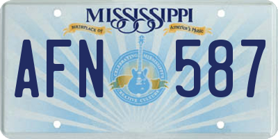 MS license plate AFN587