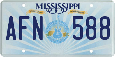 MS license plate AFN588