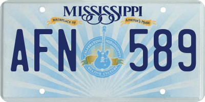 MS license plate AFN589
