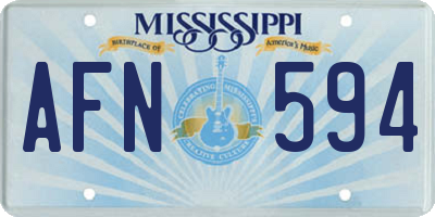 MS license plate AFN594