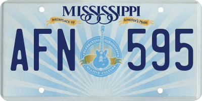 MS license plate AFN595