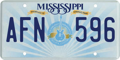 MS license plate AFN596