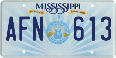MS license plate AFN613