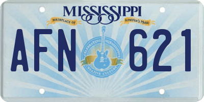 MS license plate AFN621