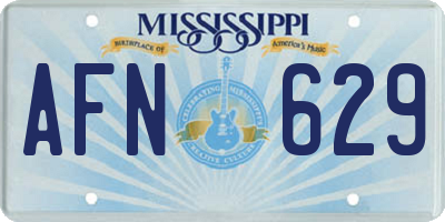 MS license plate AFN629