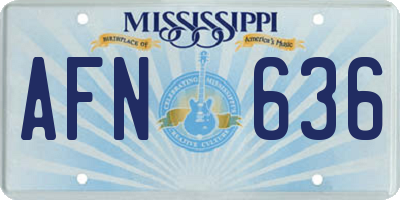 MS license plate AFN636