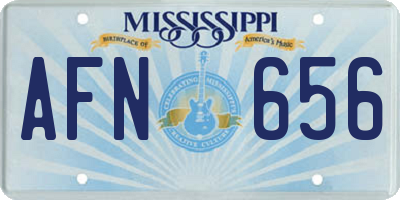 MS license plate AFN656
