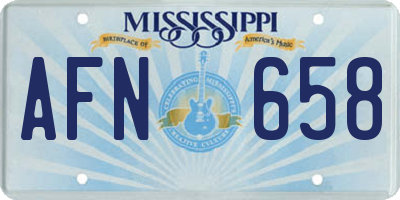MS license plate AFN658