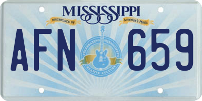 MS license plate AFN659