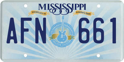 MS license plate AFN661