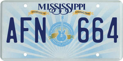 MS license plate AFN664