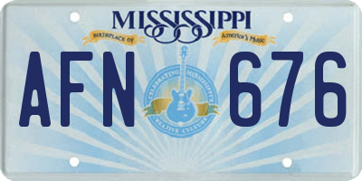 MS license plate AFN676