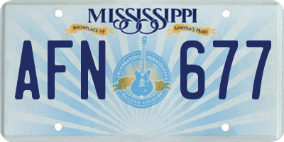 MS license plate AFN677