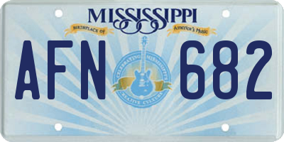 MS license plate AFN682