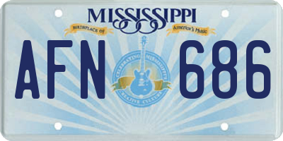 MS license plate AFN686