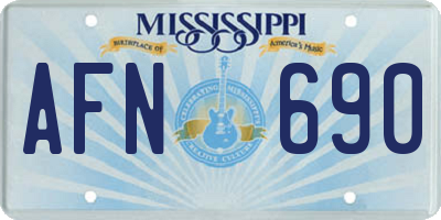 MS license plate AFN690