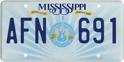 MS license plate AFN691
