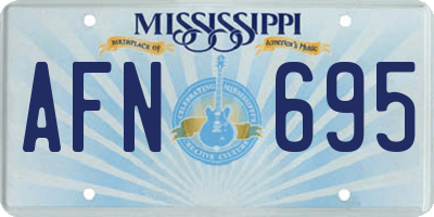MS license plate AFN695