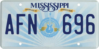MS license plate AFN696