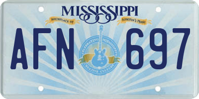 MS license plate AFN697