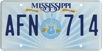 MS license plate AFN714