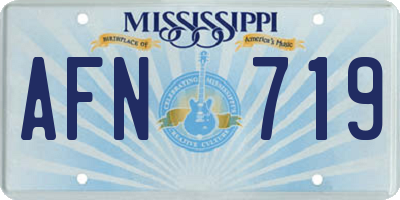 MS license plate AFN719