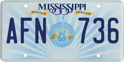 MS license plate AFN736