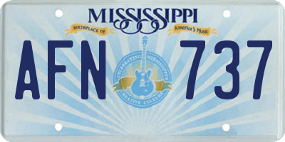 MS license plate AFN737