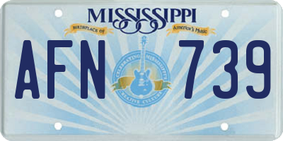 MS license plate AFN739