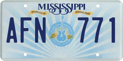 MS license plate AFN771