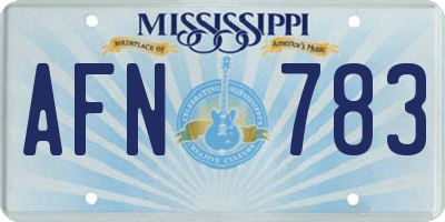 MS license plate AFN783