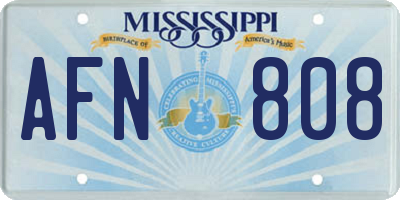 MS license plate AFN808