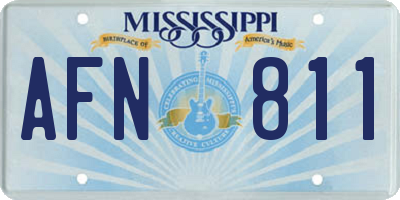 MS license plate AFN811