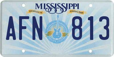 MS license plate AFN813