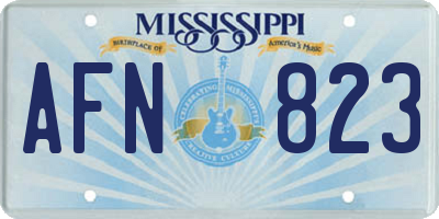 MS license plate AFN823