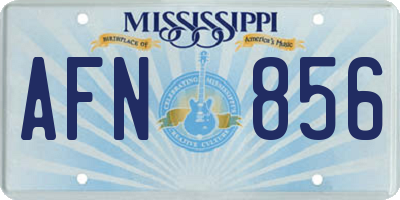 MS license plate AFN856
