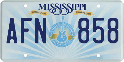 MS license plate AFN858