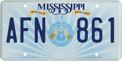 MS license plate AFN861