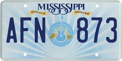 MS license plate AFN873