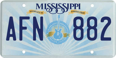 MS license plate AFN882