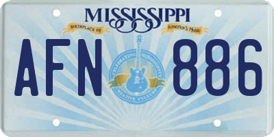 MS license plate AFN886